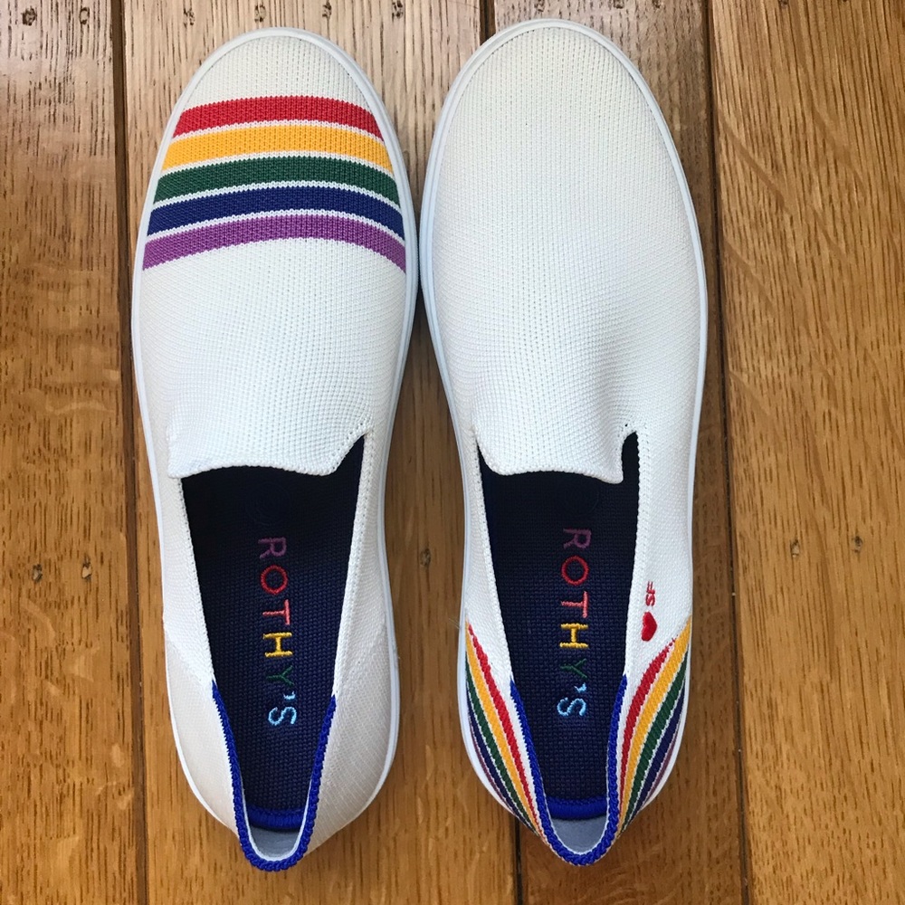 Rothys rainbow sneakers size 7
